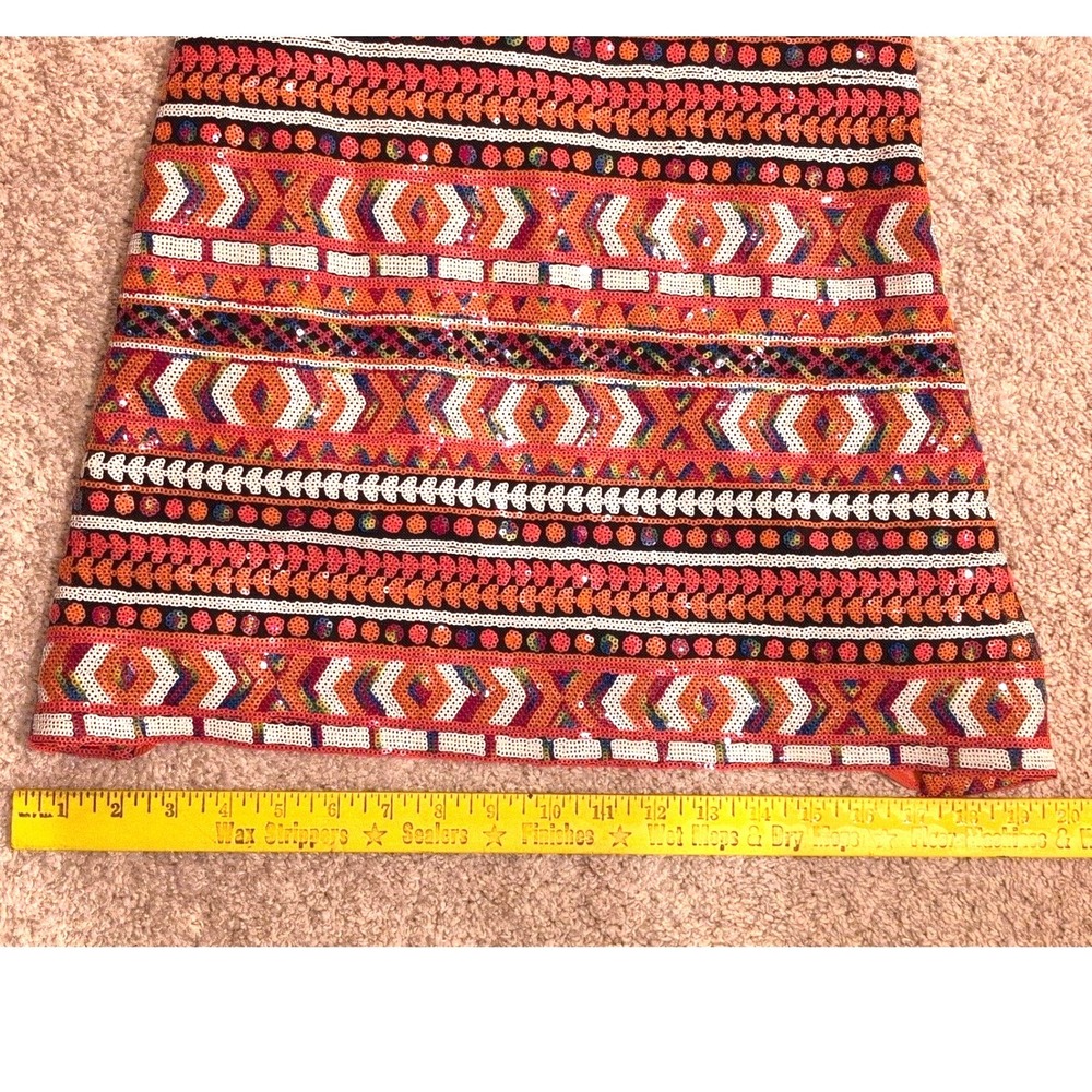 Nell Womens Sequin Geometric Racerback Camisole Top Y2k Bohemian Sparkle Size S - Picture 10 of 11